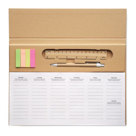 Weekly desktop planner beige | No Branding | not available | not available | not available