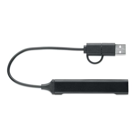 USB 4 port hub 19 cm black | No Branding | not available | not available | not available