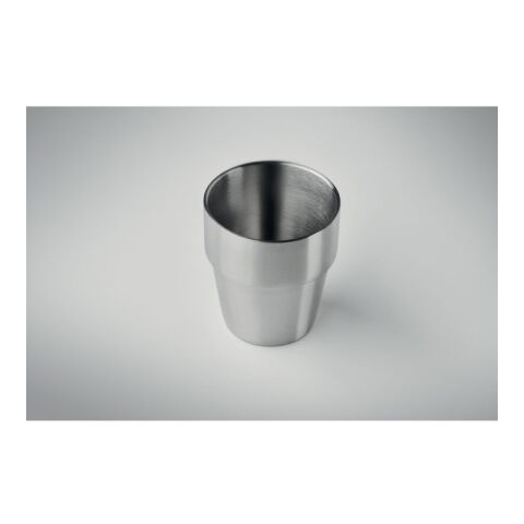 Double wall tumbler 250 ml matt silver | No Branding | not available | not available | not available
