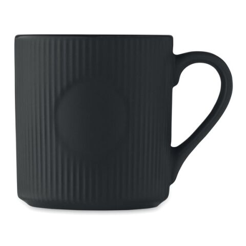 Ribbed ceramic mug mat 340 ml black | No Branding | not available | not available