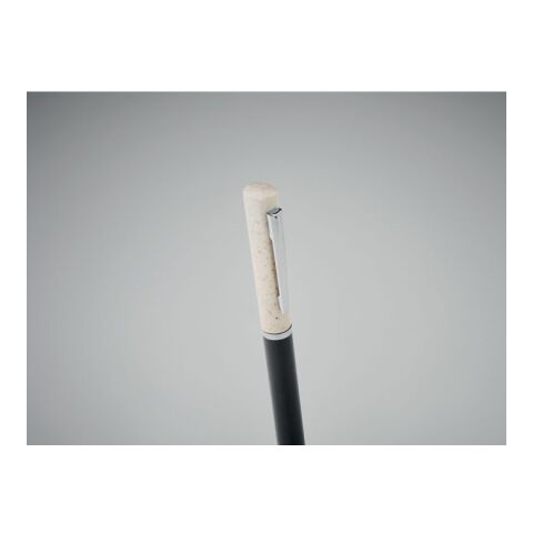 Wheat straw/ABS twist pen white/black