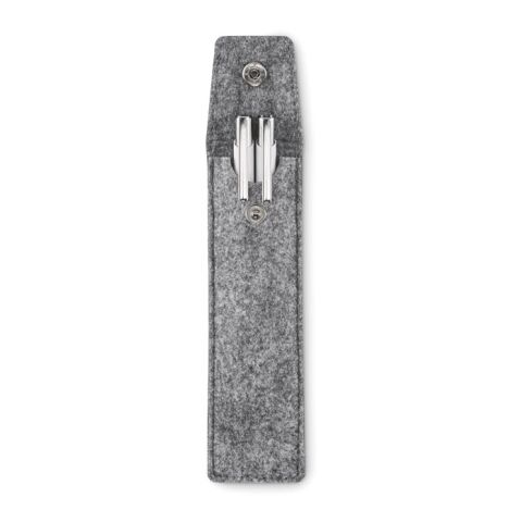 RPET felt pencil case grey | No Branding | not available | not available | not available
