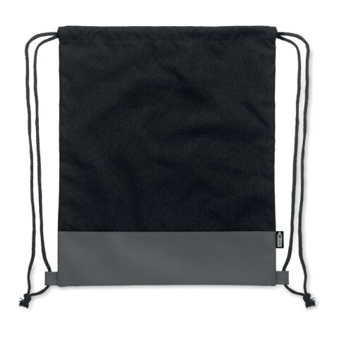 RPET PU drawstring bag 2 tone black | No Branding | not available | not available | not available