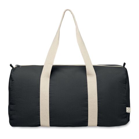 Recycled cotton sports bag black | No Branding | not available | not available | not available