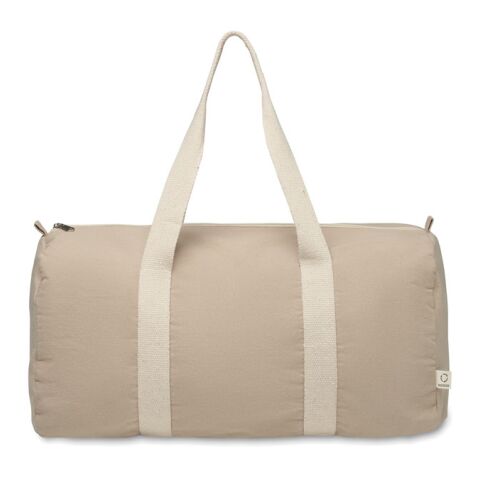 Recycled cotton sports bag khaki | No Branding | not available | not available | not available