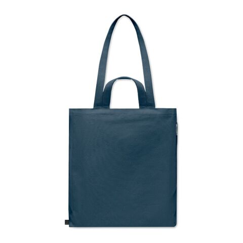 Recycled cotton shopping bag blue | No Branding | not available | not available | not available