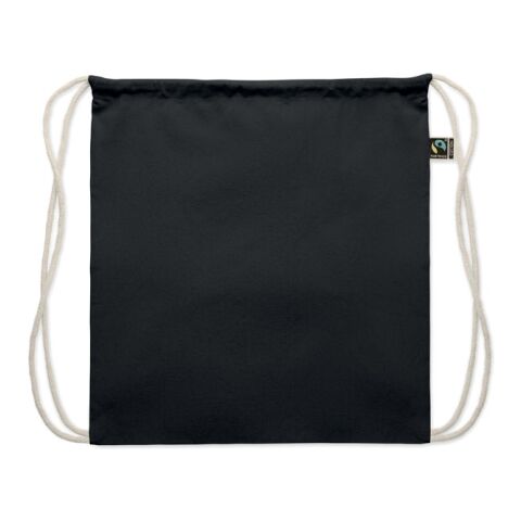Drawstring bag Fairtrade 180gr black | No Branding | not available | not available | not available