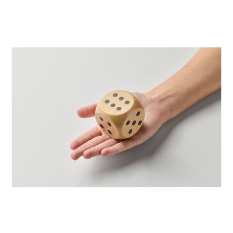 Schima wooden dice 5cm dia wood | No Branding | not available | not available