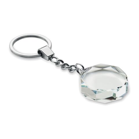 Glass round award key ring transparent | No Branding | not available | not available | not available