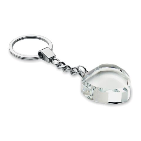Glass heart award key ring transparent | No Branding | not available | not available | not available