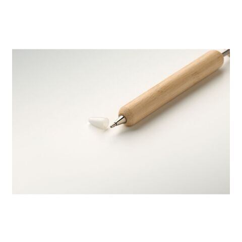 Bamboo heart ball pen wood