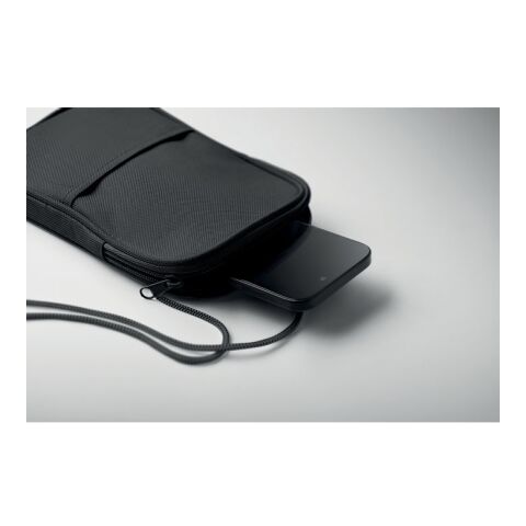 RPET cross body travel pouch black | No Branding | not available | not available | not available