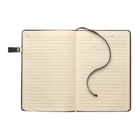 A5 notebook w/ integrated USB black | No Branding | not available | not available | not available