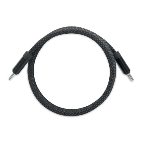 Braided magnetic cable in RPET black | No Branding | not available | not available