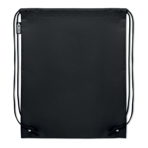 Drawstring bag RPET non-woven black | No Branding | not available | not available | not available