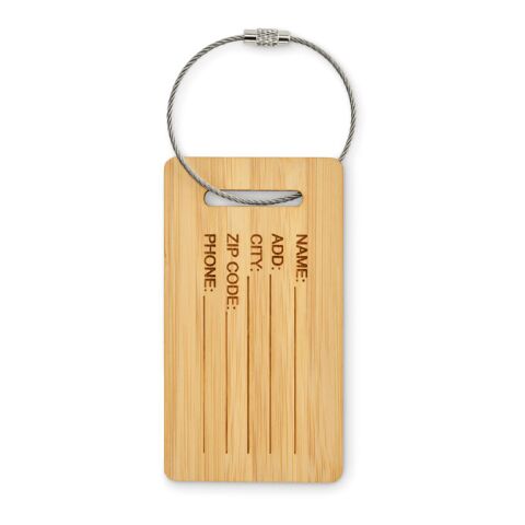 Bamboo luggage tag wood | No Branding | not available | not available