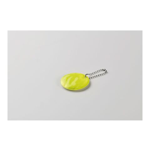 Round reflective keyring neon yellow | No Branding | not available | not available