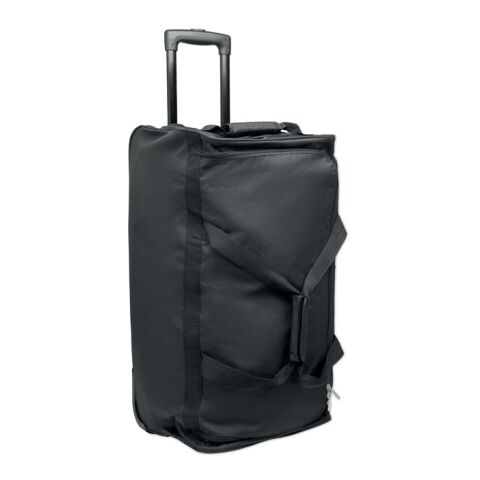 Duffle bag trolley 600D RPET black | No Branding | not available | not available | not available
