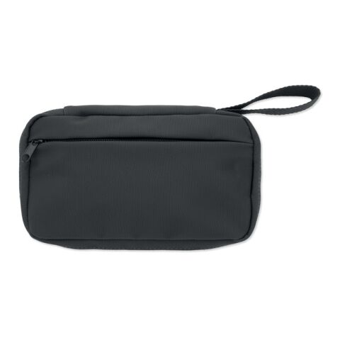 Toiletry bag 600D RPET black | No Branding | not available | not available | not available