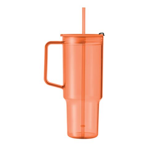RPET tumbler 1200ml transparent/orange | No Branding | not available | not available