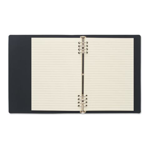 A5 refillable PU notebook black