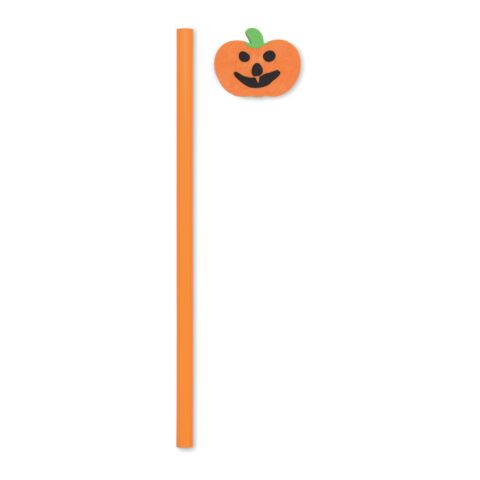 Halloween pencil with eraser orange