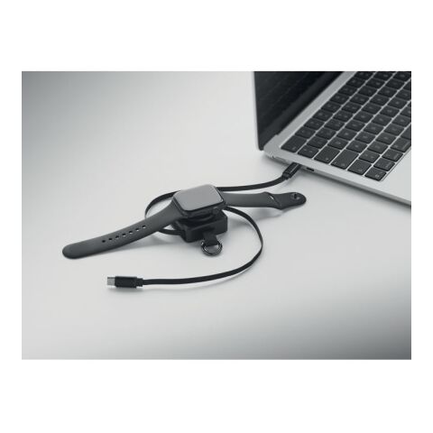Retractable 100W USB-C cable black