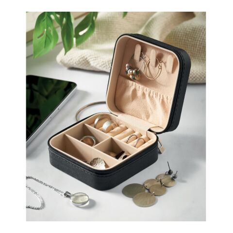 PU Travel jewellery box black