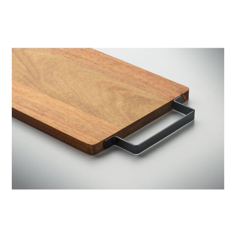 Acacia board with steel handle wood