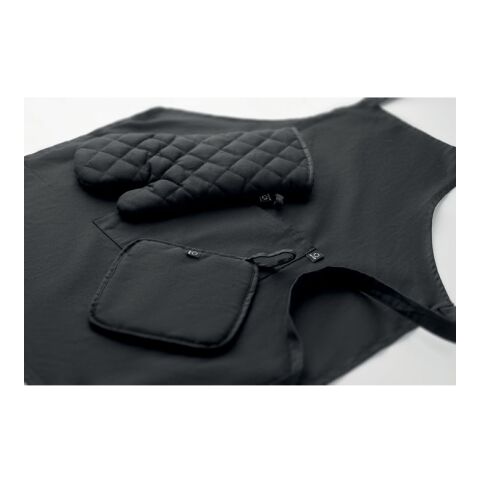 Recycled cotton kitchen set black