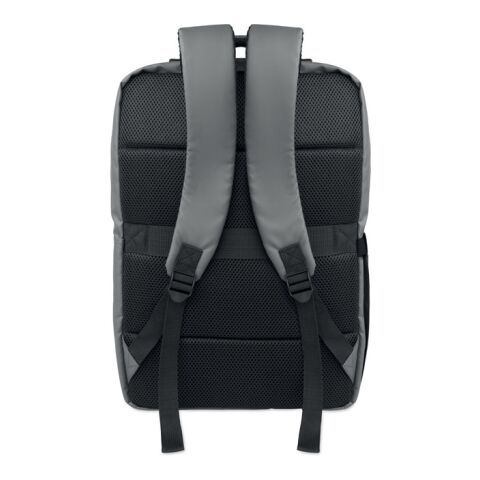 15" PU RPET laptop backpack grey
