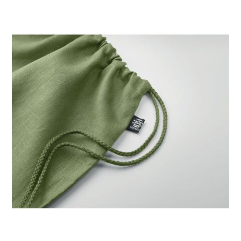 Hemp drawstring bag 200 gr/m² green | No Branding | not available | not available | not available
