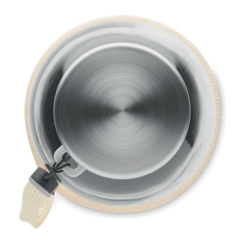 Glass bottle in pouch 500ml beige | No Branding | not available | not available | not available