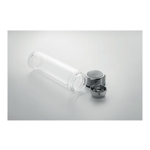 Borosilicate glass bottle with touch thermometer transparent | No Branding | not available | not available