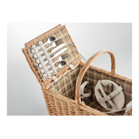 Wicker picnic basket 4 people wood | No Branding | not available | not available