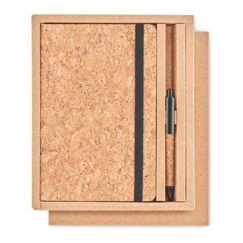 A5 cork notebook with pen black | No Branding | not available | not available | not available