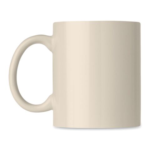 Coloured ceramic mug 300ml beige | No Branding | not available | not available