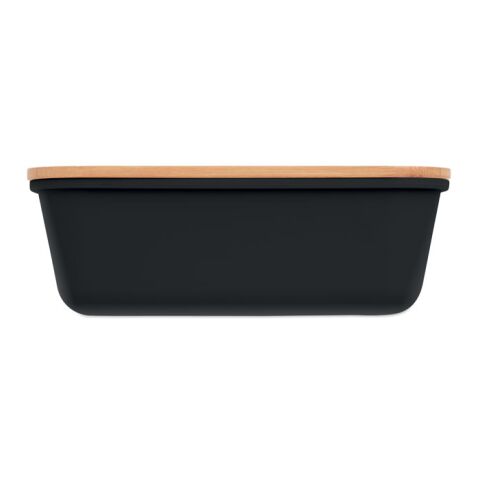 Lunch box with bamboo lid black | No Branding | not available | not available