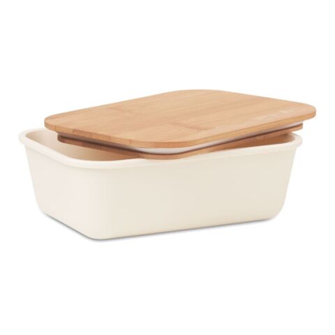 Lunch box with bamboo lid beige | No Branding | not available | not available | not available