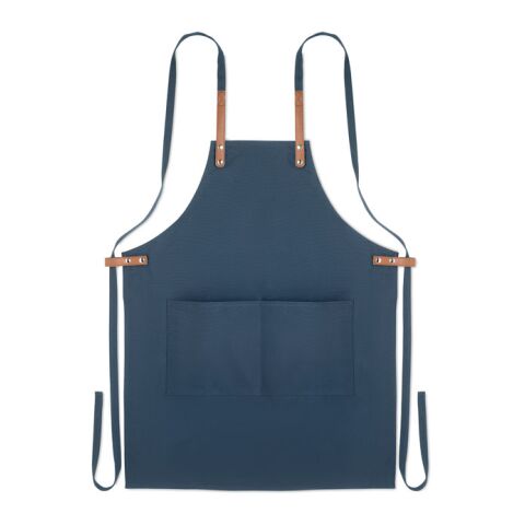 Organic cotton apron 340 gr/m² with 2 front pockets blue | No Branding | not available | not available | not available