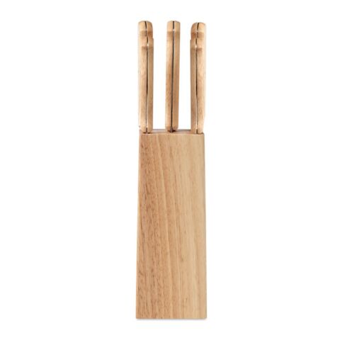 5 piece knife set in base wood | No Branding | not available | not available