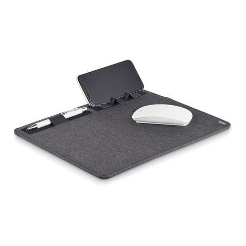RPET mouse mat charger 15W grey | No Branding | not available | not available