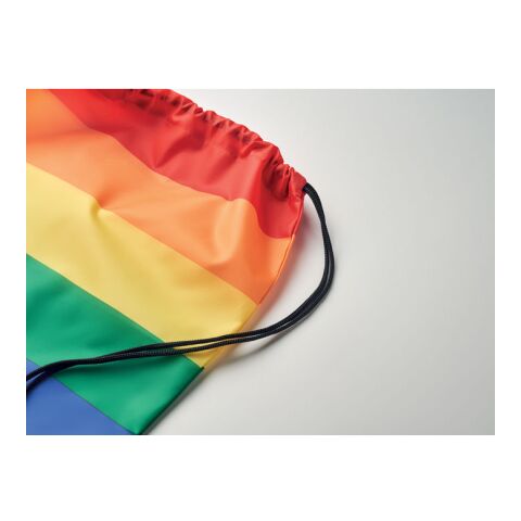 Rainbow RPET drawstring bag multicolour | No Branding | not available | not available | not available