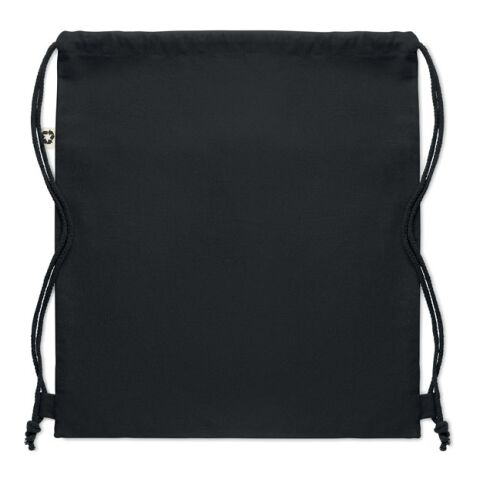 Recycled cotton drawstring bag black | No Branding | not available | not available | not available