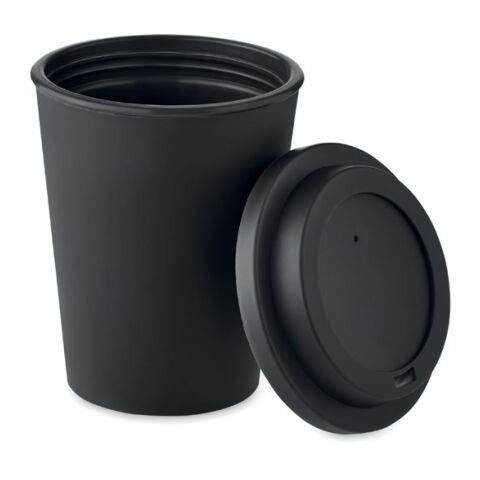 Double wall tumbler PP 300 ml black | No Branding | not available | not available