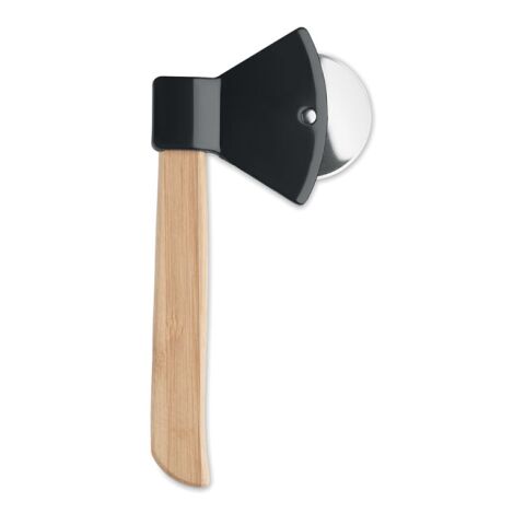 Pizza cutter bamboo handle black | No Branding | not available | not available