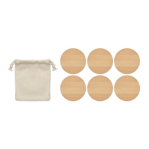 Set of 6 bamboo coasters wood | No Branding | not available | not available | not available