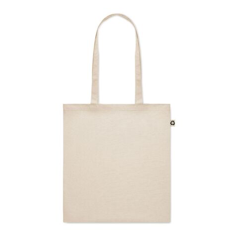 Recycled cotton shopping bag with long handles beige | No Branding | not available | not available | not available