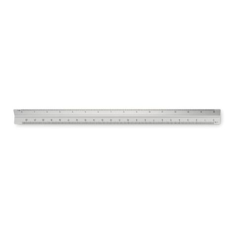 30cm Ruler in aluminium matt silver | No Branding | not available | not available