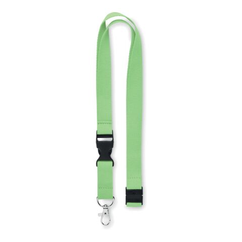 Lanyard in cotton with metal hook 20mm lime | No Branding | not available | not available | not available